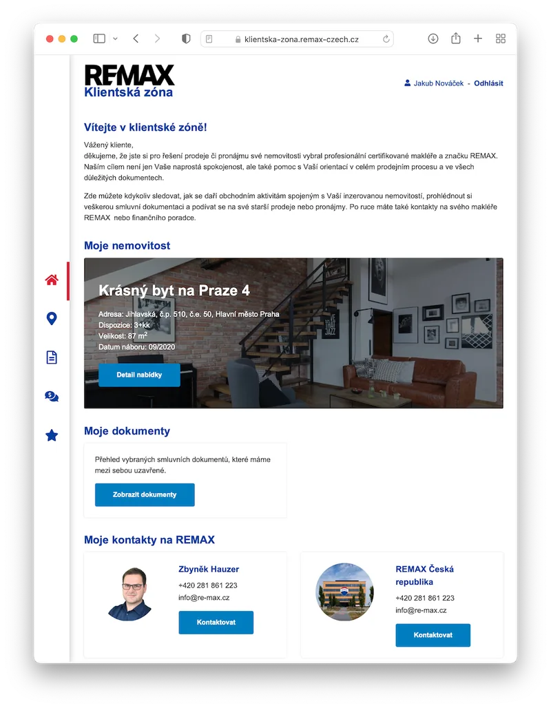 Klientská zóna REMAX